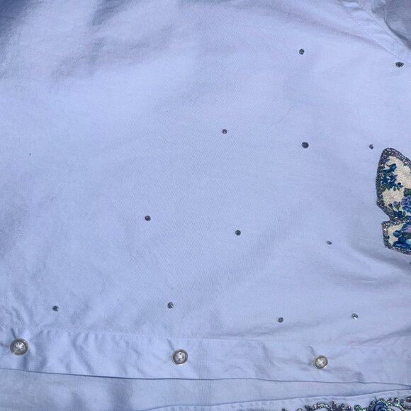 Vintage 1980s–1990s Laura Rogers Originals Hand-Painted Western Shirt Size 17 - Picture 10 of 14